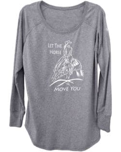 "Let the Horse Move You" Grey or Orange Long Sleeve Tee
