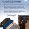 Julie’s Favorite Shammy “I’m excited to share this great new product that we’ve been using on our own horses (and dogs) and we all love it! The micro-fiber shammy with built-in mitts for your hands is perfect for rubbing down a wet or sweaty horse. It’s super absorbent, soft and odor-resistant. Perfect for toweling off after bathing—especially good for drying your horse’s head, legs and belly.” —Julie Goodnight